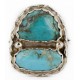 .925 Sterling Silver Handmade Certified Authentic Navajo Natural Turquoise Native American Ring 1 17002-3