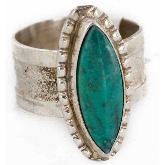 925 Sterling Silver Handmade Certified Authentic Navajo Natural Turquoise Native American Ring 24428-2 925 Sterling Silver Handmade Certified Authentic Navajo Natural Turquoise Native American Ring 24428-2