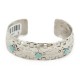 Handmade Certified Authentic Navajo Pure Nickel Native American Bracelet Natural Turquoise 12861-3 Handmade Certified Authentic Navajo Pure Nickel Native American Bracelet Natural Turquoise 12861-3