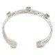 Handmade Certified Authentic Navajo Pure Nickel Native American Bracelet Natural Turquoise 12861-3 Handmade Certified Authentic Navajo Pure Nickel Native American Bracelet Natural Turquoise 12861-3
