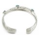 Handmade Certified Authentic Navajo Pure Nickel Native American Bracelet Natural Turquoise 2 12861-2