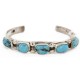 Handmade Certified Authentic Nuggets Navajo .925 Sterling Silver Natural Turquoise Native American Bracelet 12798-1 Handmade Certified Authentic Nuggets Navajo .925 Sterling Silver Natural Turquoise Native American Bracelet 12798-1