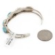 Handmade Certified Authentic Nuggets Navajo .925 Sterling Silver Natural Turquoise Native American Bracelet 12798-1