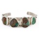 Handmade Certified Authentic Nuggets Navajo .925 Sterling Silver Natural Turquoise Native American Bracelet 12828-2