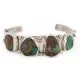 Handmade Certified Authentic Nuggets Navajo .925 Sterling Silver Natural Turquoise Native American Bracelet 12828-2