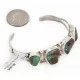 Handmade Certified Authentic Nuggets Navajo .925 Sterling Silver Natural Turquoise Native American Bracelet 12828-2