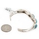 Handmade Certified Authentic Nuggets Navajo .925 Sterling Silver Natural Turquoise Native American Bracelet 2 12798-3