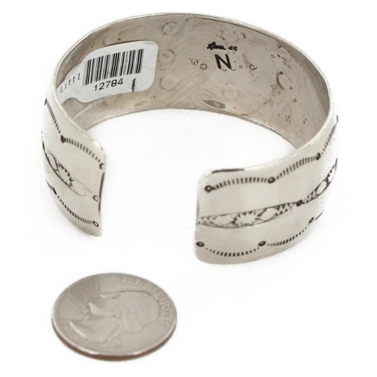 Handmade Certified Authentic Robert Littel Navajo Nickel Natural Turquoise Native American Bracelet 12784-1-0 Handmade Certified Authentic Robert Littel Navajo Nickel Natural Turquoise Native American Bracelet 12784-1-0