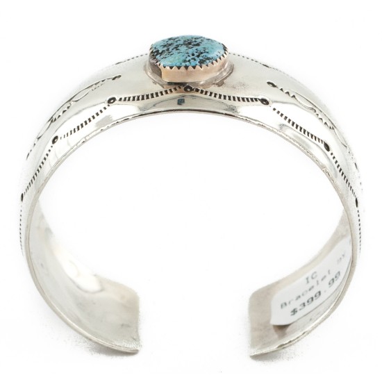 Handmade Certified Authentic Robert Littel Navajo Nickel Natural Turquoise Native American Bracelet 12784-1-0 Handmade Certified Authentic Robert Littel Navajo Nickel Natural Turquoise Native American Bracelet 12784-1-0