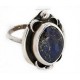 925 Sterling Silver Handmade Certified Authentic Navajo Natural Lapis Native American Ring  12578