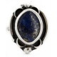 925 Sterling Silver Handmade Certified Authentic Navajo Natural Lapis Native American Ring  12578