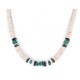 Certified Authentic Navajo .925 Sterling Silver Graduated Melon Shell and Turquoise Native American Necklace 1 16051-1 Certified Authentic Navajo .925 Sterling Silver Graduated Melon Shell and Turquoise Native American Necklace 1 16051-1