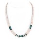 Certified Authentic Navajo .925 Sterling Silver Graduated Melon Shell and Turquoise Native American Necklace 1 16051-1 Certified Authentic Navajo .925 Sterling Silver Graduated Melon Shell and Turquoise Native American Necklace 1 16051-1