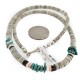 Certified Authentic Navajo .925 Sterling Silver Graduated Melon Shell and Turquoise Native American Necklace 16051-2 Certified Authentic Navajo .925 Sterling Silver Graduated Melon Shell and Turquoise Native American Necklace 16051-2