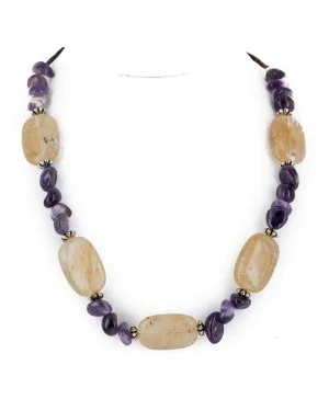 Hand made Certified Authentic Navajo .925 Sterling Silver Natural Smoky Quartz Amethyst Native American Necklace 16040 Hand made Certified Authentic Navajo .925 Sterling Silver Natural Smoky Quartz Amethyst Native American Necklace 16040