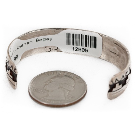 Handmade Certified Authentic Mountain Navajo .925 Sterling Silver Baby Native American Bracelet 12505 Handmade Certified Authentic Mountain Navajo .925 Sterling Silver Baby Native American Bracelet 12505