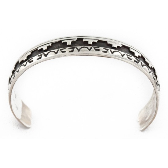 Handmade Certified Authentic Mountain Navajo .925 Sterling Silver Baby Native American Bracelet 12505 Handmade Certified Authentic Mountain Navajo .925 Sterling Silver Baby Native American Bracelet 12505