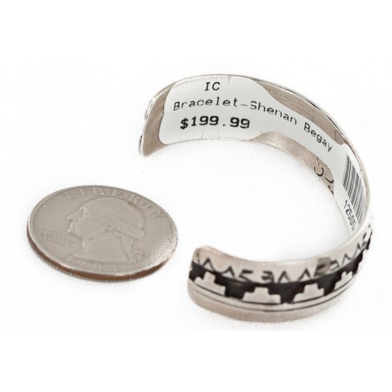 Handmade Certified Authentic Mountain Navajo .925 Sterling Silver Baby Native American Bracelet 12505 Handmade Certified Authentic Mountain Navajo .925 Sterling Silver Baby Native American Bracelet 12505