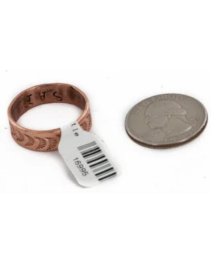 Pure Copper Handmade Certified Authentic Navajo Native American Ring 1 16995-2 Pure Copper Handmade Certified Authentic Navajo Native American Ring 1 16995-2