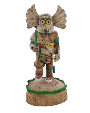 $1180 Handmade Certified Authentic Hopi Old Oraibi Horned Owl Native American Kachina 10891 $1180 Handmade Certified Authentic Hopi Old Oraibi Horned Owl Native American Kachina 10891