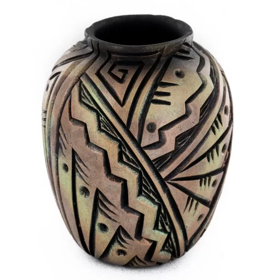 $200 Handmade Certified Authentic Navajo Holbrook Native American Pottery 102492-4