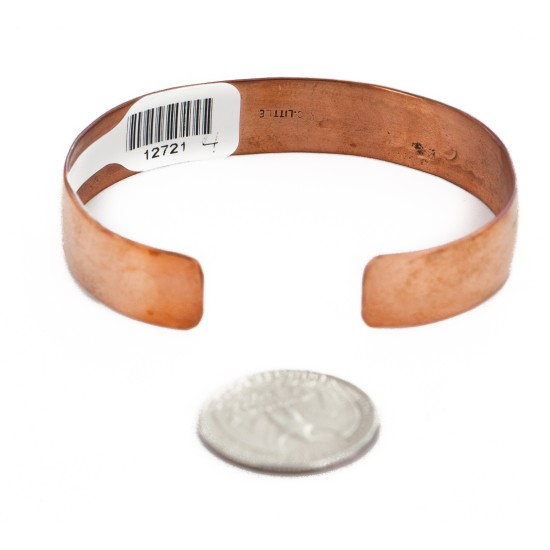 Handmade Certified Authentic Navajo Pure .925 Sterling Silver and Copper Native American Bracelet 12721-4 Handmade Certified Authentic Navajo Pure .925 Sterling Silver and Copper Native American Bracelet 12721-4