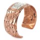 Handmade Feather Kokopelli Certified Authentic Navajo Pure .925 Sterling Silver and Copper Native American Bracelet 12783-2