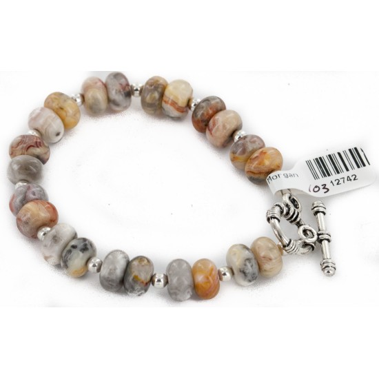 Certified Authentic Navajo Natural Jasper Link Native American Bracelet 12742-103 Certified Authentic Navajo Natural Jasper Link Native American Bracelet 12742-103