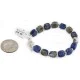 Certified Authentic Navajo Natural Lapis Link Native American Bracelet 12742-104