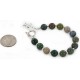 Certified Authentic Navajo Natural Agate Link Native American Bracelet 12742-105 Certified Authentic Navajo Natural Agate Link Native American Bracelet 12742-105