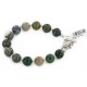 Certified Authentic Navajo Natural Agate Link Native American Bracelet 12742-105 Certified Authentic Navajo Natural Agate Link Native American Bracelet 12742-105