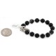 Certified Authentic Navajo Natural Black Onyx Link Native American Bracelet 12742-107 Certified Authentic Navajo Natural Black Onyx Link Native American Bracelet 12742-107