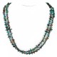 Certified Authentic 2 Strand Navajo .925 Sterling Silver and Turquoise Native American Necklace 25252-3