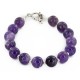 Certified Authentic Navajo Natural Amethyst Link Native American Bracelet 1 12742-114 Certified Authentic Navajo Natural Amethyst Link Native American Bracelet 1 12742-114