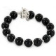 Certified Authentic Navajo Natural Black Onyx Link Native American Bracelet 12742-107 Certified Authentic Navajo Natural Black Onyx Link Native American Bracelet 12742-107