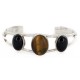 Handmade Certified Authentic Navajo .925 Sterling Silver Natural Tigers Eye Black Onyx Native American Bracelet 12820-0 Handmade Certified Authentic Navajo .925 Sterling Silver Natural Tigers Eye Black Onyx Native American Bracelet 12820-0