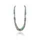 Exquisite .925 Sterling Silver Certified Authentic Navajo Native American 1 Strand Blue Green Turquoise Necklace Chain 35825 Exquisite .925 Sterling Silver Certified Authentic Navajo Native American 1 Strand Blue Green Turquoise Necklace Chain 35825