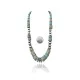 Exquisite .925 Sterling Silver Certified Authentic Navajo Native American 1 Strand Blue Green Turquoise Necklace Chain 35825 Exquisite .925 Sterling Silver Certified Authentic Navajo Native American 1 Strand Blue Green Turquoise Necklace Chain 35825