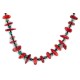 Certified Authentic Navajo .925 Sterling Silver Coral and Natural Turquoise Native American Necklace 15825-1