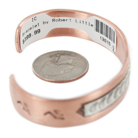 Navajo .925 Sterling Silver Handmade Certified Authentic Pure Copper Native American Bracelet 13015-2 Navajo .925 Sterling Silver Handmade Certified Authentic Pure Copper Native American Bracelet 13015-2