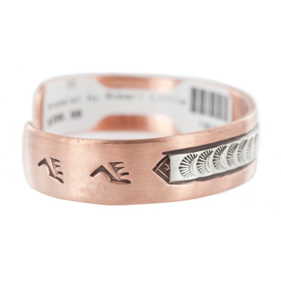 Navajo .925 Sterling Silver Handmade Certified Authentic Pure Copper Native American Bracelet 13015-2 Navajo .925 Sterling Silver Handmade Certified Authentic Pure Copper Native American Bracelet 13015-2
