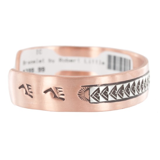 Teepee .925 Sterling Silver Navajo Handmade Certified Authentic Pure Copper Native American Bracelet 13015-6 Teepee .925 Sterling Silver Navajo Handmade Certified Authentic Pure Copper Native American Bracelet 13015-6