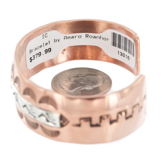 Navajo Bear Paw Sun .925 Sterling Silver Handmade Certified Authentic Pure Copper Native American Bracelet 13016 Navajo Bear Paw Sun .925 Sterling Silver Handmade Certified Authentic Pure Copper Native American Bracelet 13016