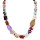 Certified Authentic Navajo .925 Sterling Silver Natural Multicolor Stones Native American Necklace 7501004-4