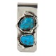 Handmade Certified Authentic Navajo Nickel and .925 Sterling Silver Natural Turquoise Native American Money Clip 10530-1 Handmade Certified Authentic Navajo Nickel and .925 Sterling Silver Natural Turquoise Native American Money Clip 10530-1