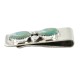 Handmade Certified Authentic Navajo Nickel and .925 Sterling Silver Natural Turquoise Native American Money Clip 10530-7