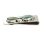 Handmade Navajo Certified Authentic Nickel and .925 Sterling Silver Natural Turquoise Native American Money Clip 10530-3 Handmade Navajo Certified Authentic Nickel and .925 Sterling Silver Natural Turquoise Native American Money Clip 10530-3