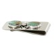 Handmade Navajo Certified Authentic Nickel and .925 Sterling Silver Natural Turquoise Native American Money Clip 10530-4 Handmade Navajo Certified Authentic Nickel and .925 Sterling Silver Natural Turquoise Native American Money Clip 10530-4