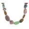 Certified Authentic Navajo .925 Sterling Silver Natural Turquoise and Multicolor Stones Native American Necklace 15215-5