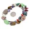 Certified Authentic Navajo .925 Sterling Silver Natural Turquoise and Multicolor Stones Native American Necklace 15215-5